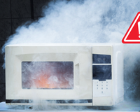 Nunca, em hipótese alguma, jogue comida queimada no lixo: isso pode causar um incêndio!