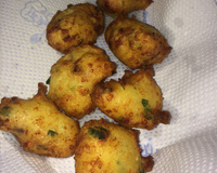 Bolinho de mandioca com bacon