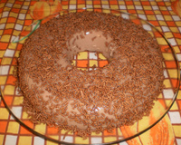 Pudim de maria-mole de chocolate