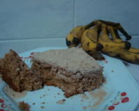 Bolo de banana com canela