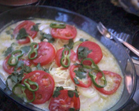 Filé de peixe com leite de coco fácil