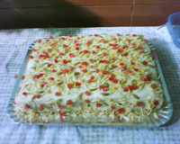 Bolo salgado de pão de forma