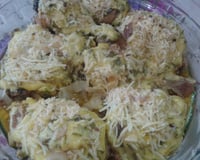 Coxa e sobrecoxa assada com molho de maionese