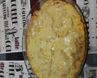 Macarrão de forno com creme de milho
