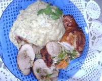 Coxa de frango recheada da Dona Maria