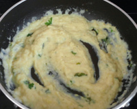 Purê de batata doce com salsinha