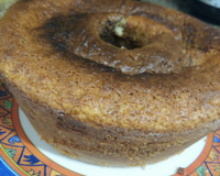 Bolo mesclado de coco e chocolate