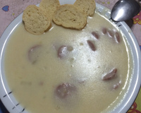 Sopa de batata com calabresa