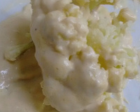 Couve-flor ao molho Alfredo