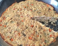 Torta fit de frango e legumes