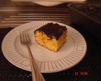 Bolo de farinha de milho e chocolate