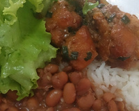 Frango frito acebolado