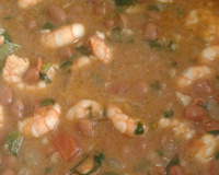 Feijão com camarão da Elida