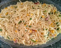 Macarrão alho e óleo com bacon