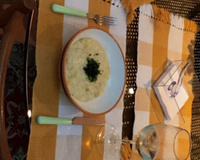 Risoto de abobrinha com gorgonzola e limão