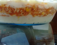 Batata recheada em travessa