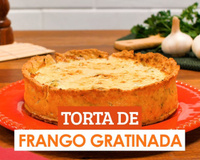 Torta de frango gratinada