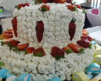 Pão de ló com morangos