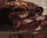 Bolo de chocolate com banana