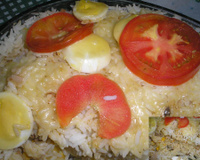 Arroz de forno com frango
