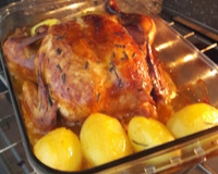 Chester assado e molhadinho