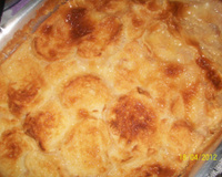 Pudim assado de pão francês