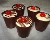 Copinhos de chocolate para Páscoa