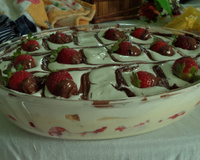 Sobremesa deliciosa de morango