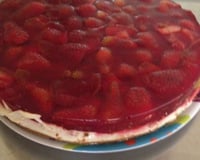 Torta espelhada de morango
