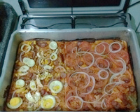 Pizza de forma para aniversário