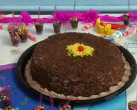 Doce de banana com chocolate