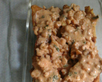 Filé de peixe ao molho de camarão