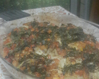 Sardinha ao forno com batata, cebola e tomate