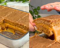 Bolo de churros com casquinha crocante fez sucesso na internet e aqui em casa também: fácil de fazer e derrete na boca