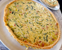Quiche de alho poró com bacon