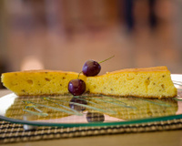 Bolo de fubá com erva - doce