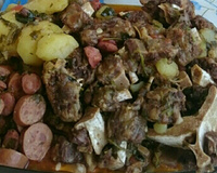 Rabada com batata e agrião