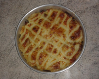 Escondidinho de macaxeira com carne seca