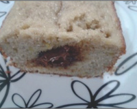 Bolo de banana com nutella