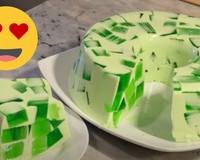 Gelatina cremosa de mosaico de limão: apenas 2 ingredientes e 15 minutos para prepará-la