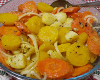 Salada de legumes cozidos no vapor