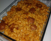 Macarrão de panela de pressão com calabresa