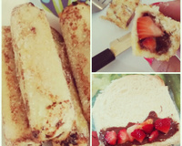 Enroladinho de Nutella com morango