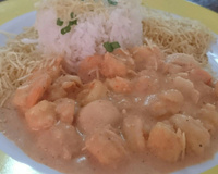 Estrogonofe de camarão