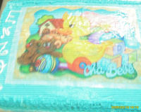 Bolo de aniversário com papel de arroz