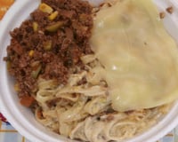 Macarrão de forno com creme de milho