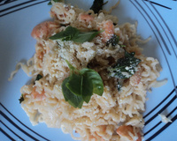 Espaguete com camarão