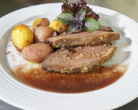 Picanha de forno com batatas