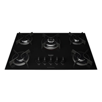 Cooktop 5 Bocas Dako Supreme com Mesa de Vidro e Tripla Chama Preto Bivolt