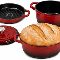 Conjunto de Panelas Holândesa Ferro Fundido Esmaltado
